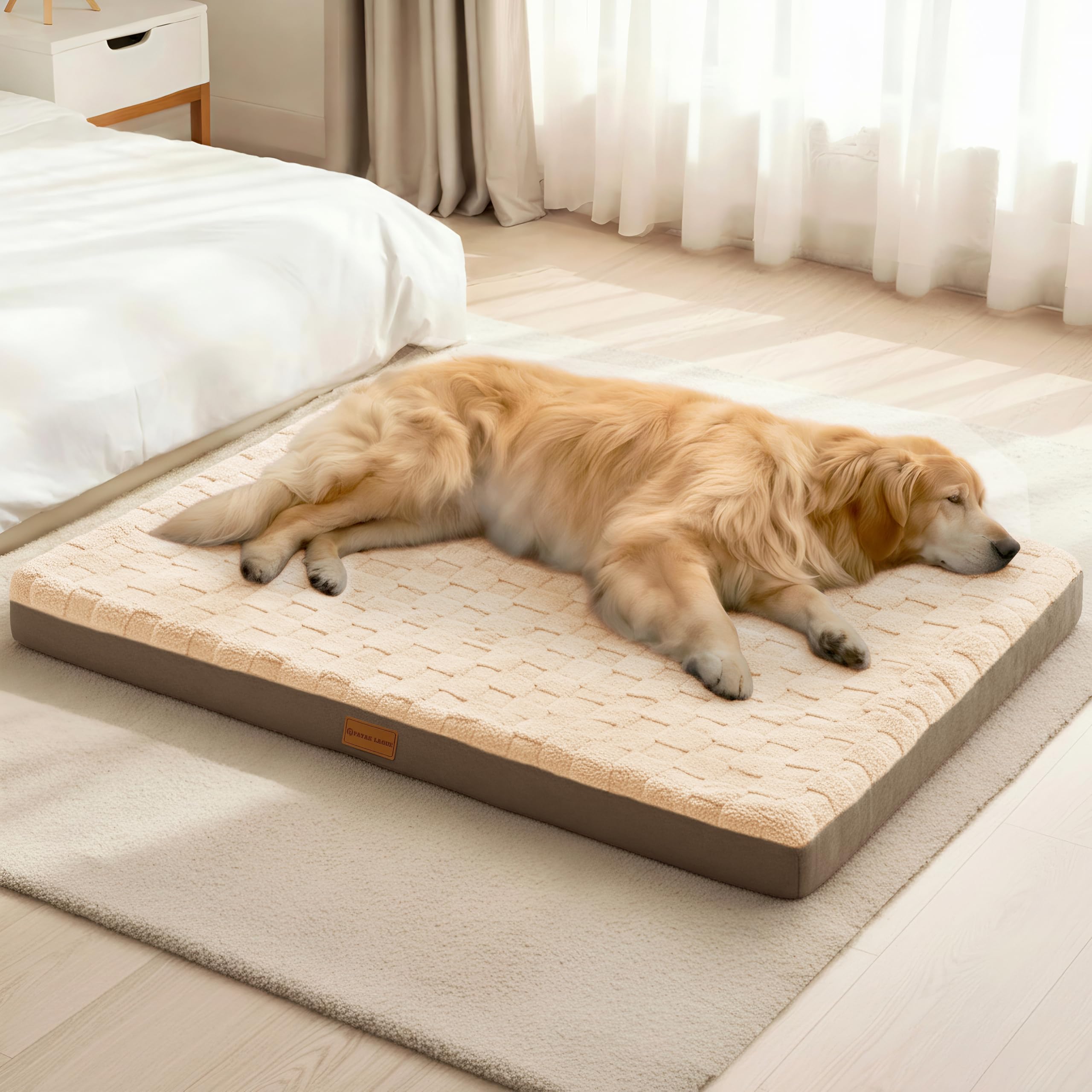 Patas Lague cama perro ortopédica grande, soporte cómodo para reposo de tu mascota.
