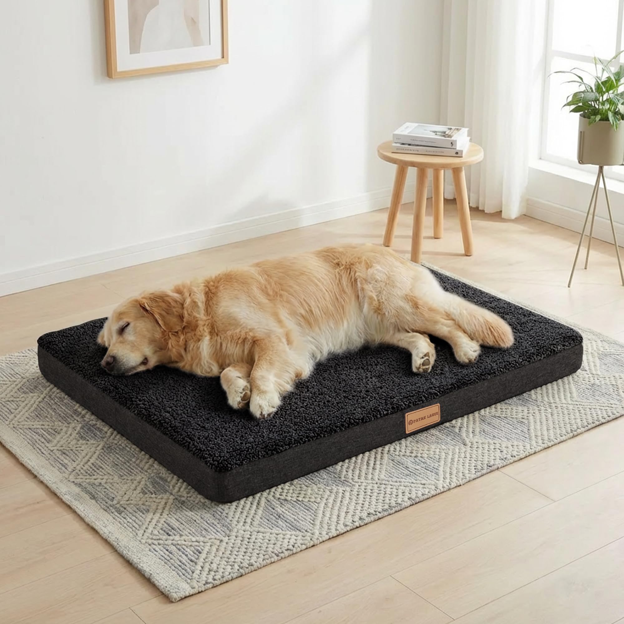 Patas Lague cama ortopédica para perros grandes con funda removible para fácil limpieza.