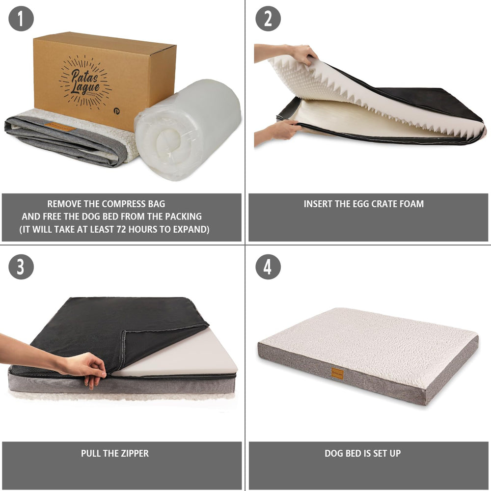 Cama jumbo Patas Lague 56x40 pulgadas, adecuada para grandes compañeros.