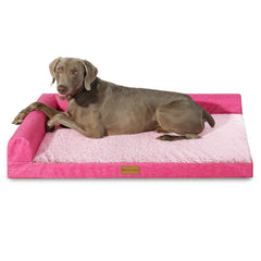 Cama ortopédica Patas Lague Rosa 56x40 para articulaciones y descanso cómodo