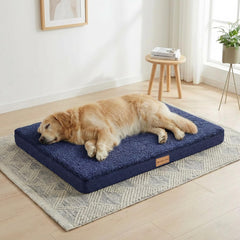 Patas Lague cama perro ortopédica XL, azul marino, soporte cómodo para articulaciones.