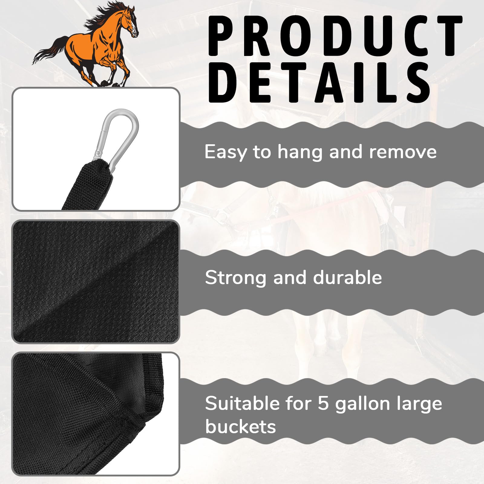 Paterr bolsa para balde en remolque, material 600D resistente.