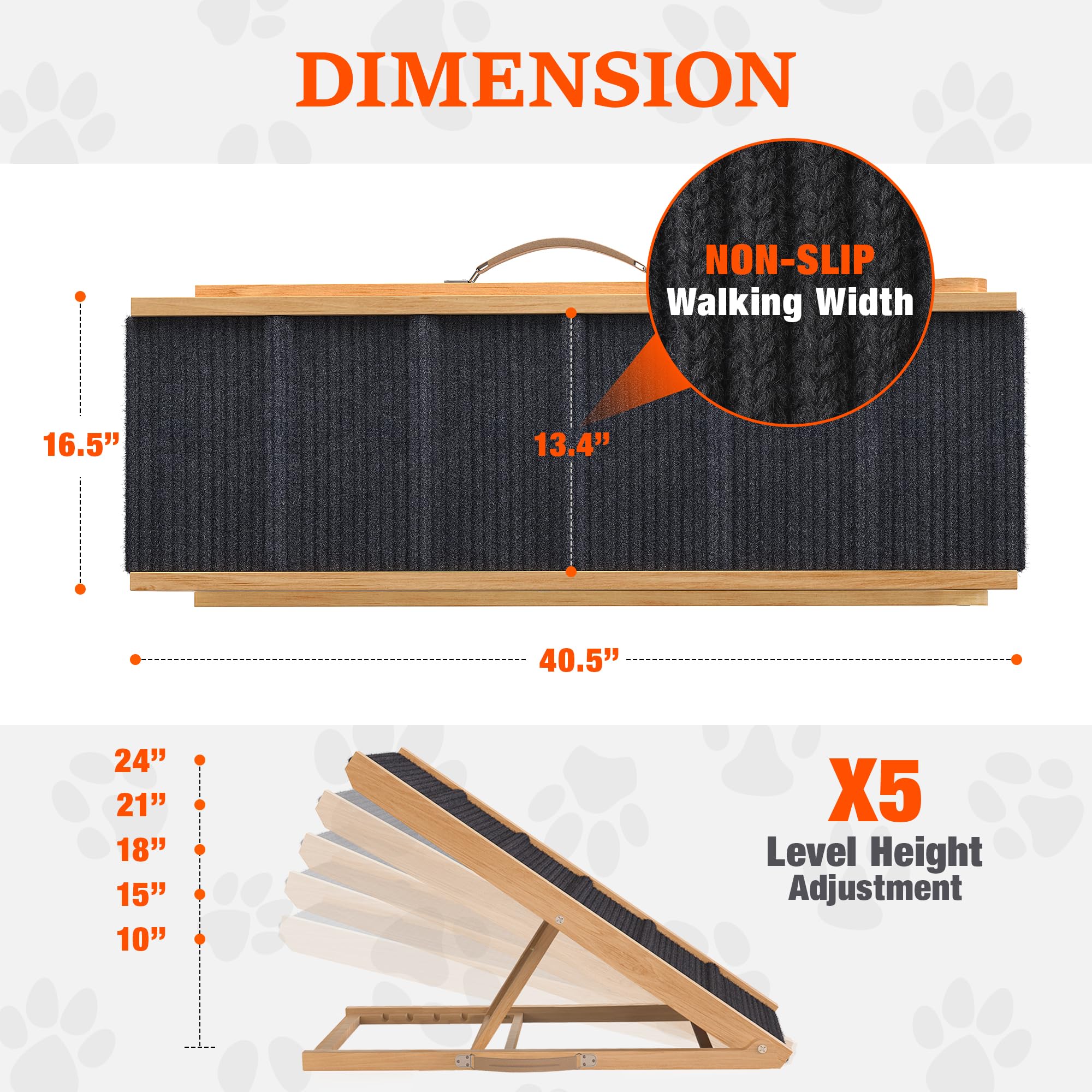 Pathosio Pets rampa para perros plegable, ideal para viajar