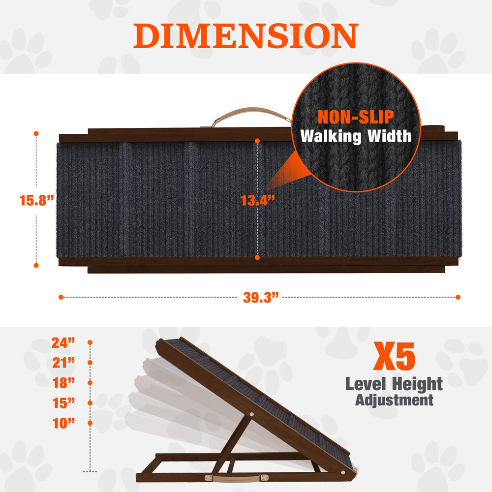 Pathosio Pets superficie de 13,4 pulgadas para caminar con comodidad.