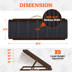 Pathosio Pets superficie de 13,4 pulgadas para caminar con comodidad.