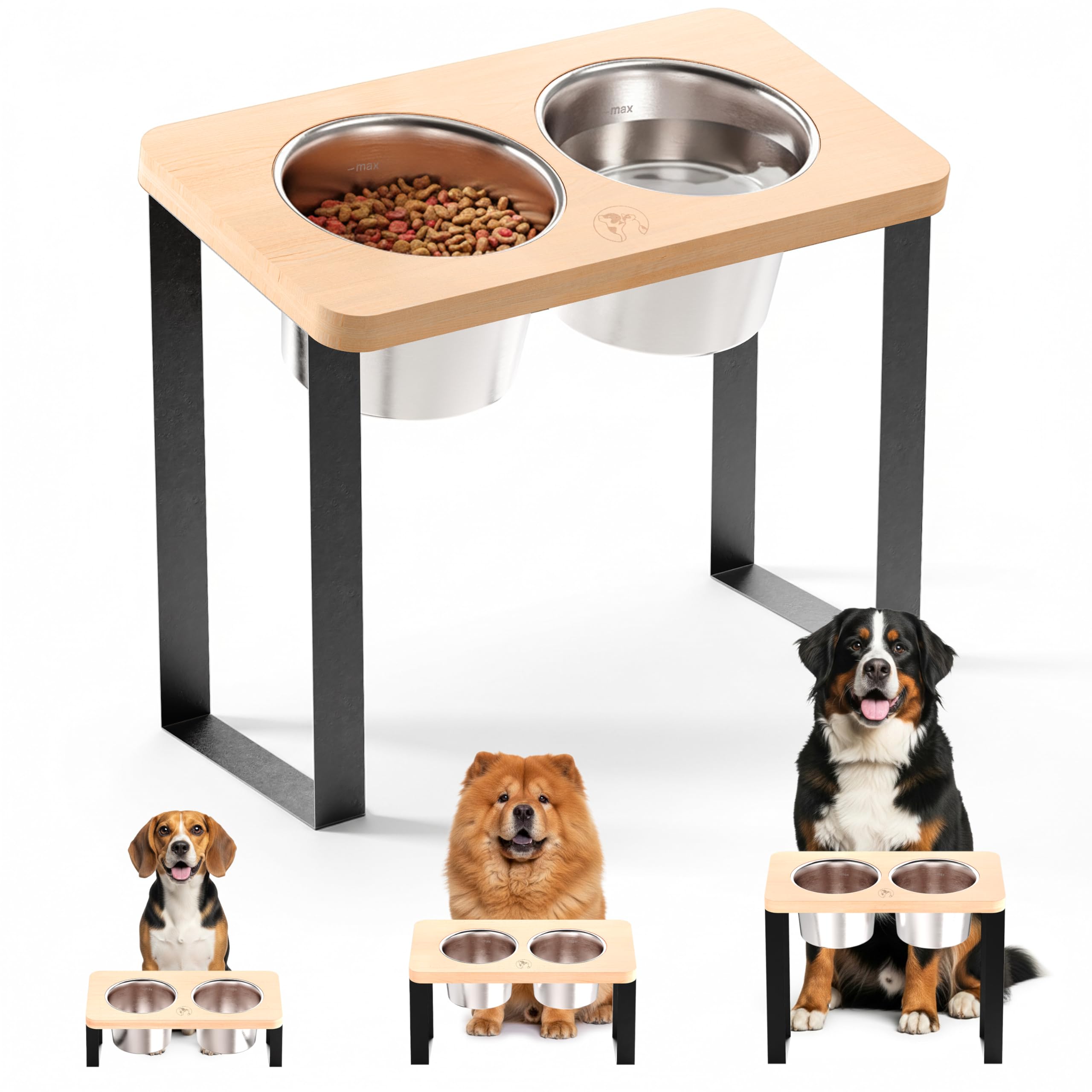 PATHOSIO PETS tazones elevados de 14 pulgadas para una alimentación ergonómica.