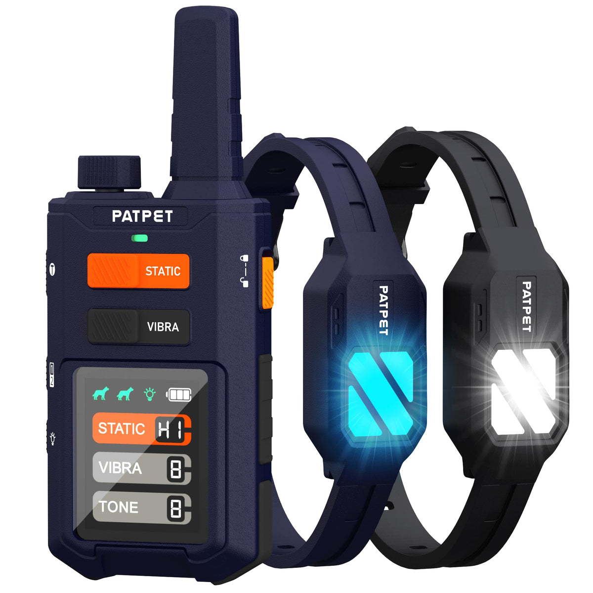 PATPET Collar con control remoto para entrenamiento a distancia seguro y efectivo.