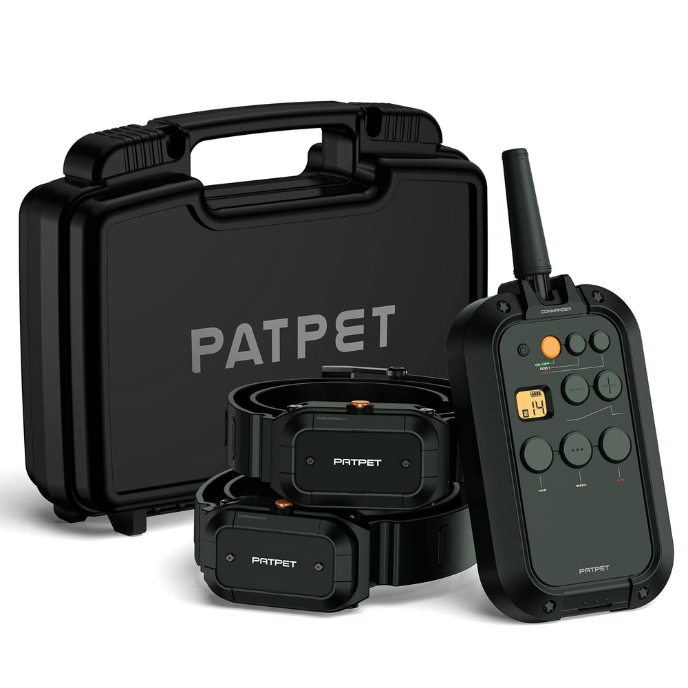 PATPET collar de entrenamiento para dos perros con alcance de tres cuartos de milla, útil para campo.