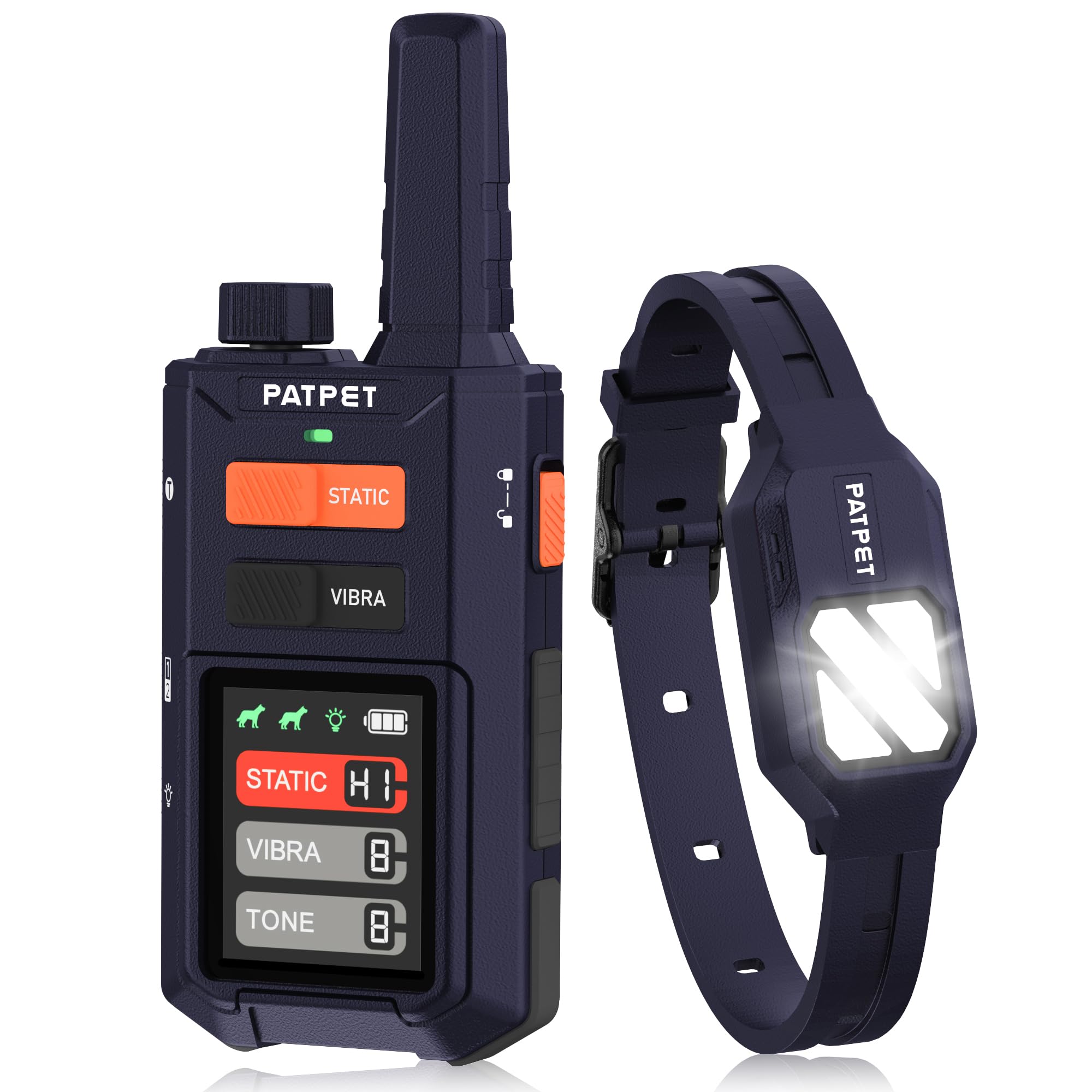PatPet collar de entrenamiento para perro con control remoto a distancia, mejora el control a distancia durante el adiestramiento.