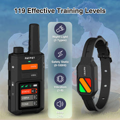 PATPET control remoto para entrenamiento de dos perros con alcance.