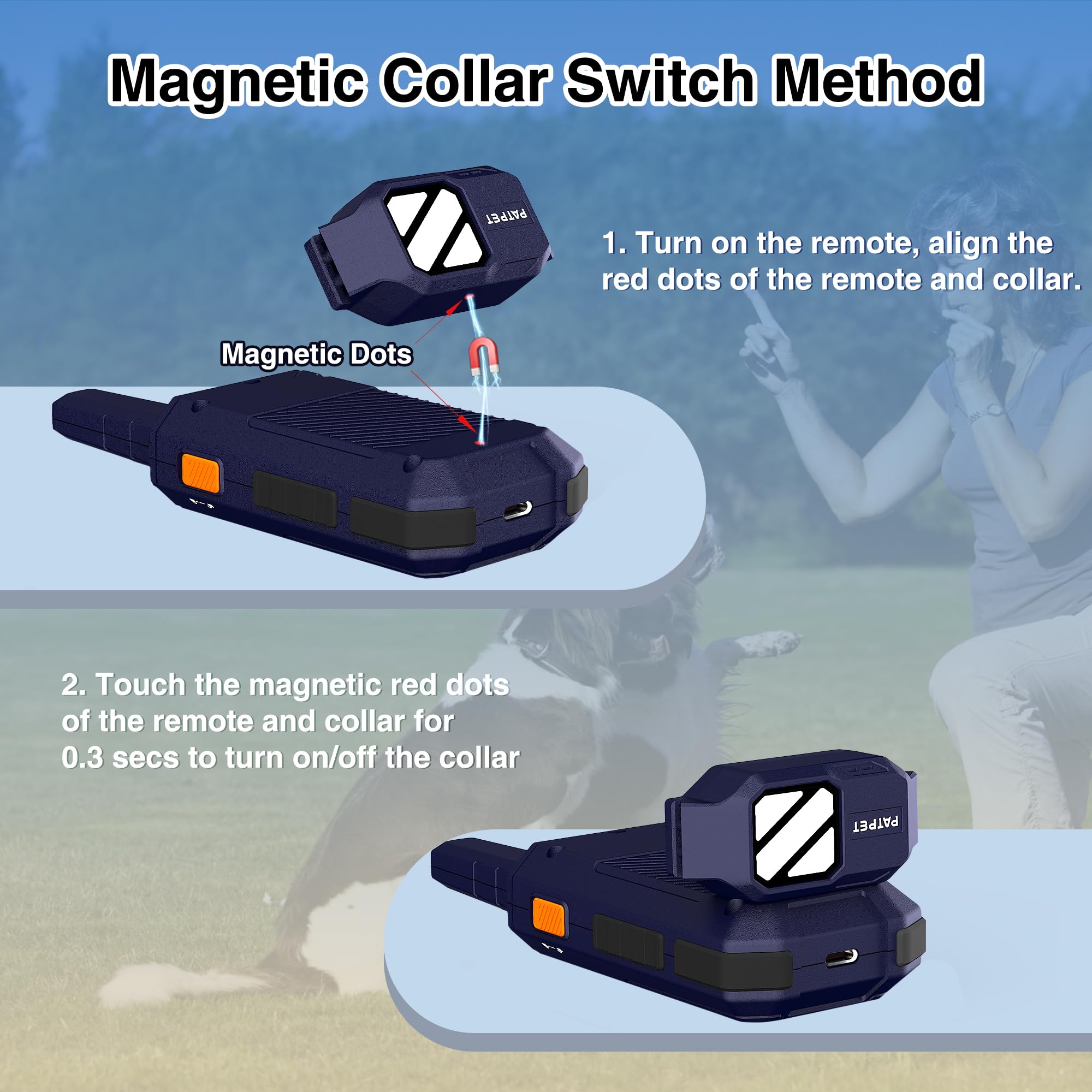PatPet doble canales para entrenar a dos perros simultáneamente con control.