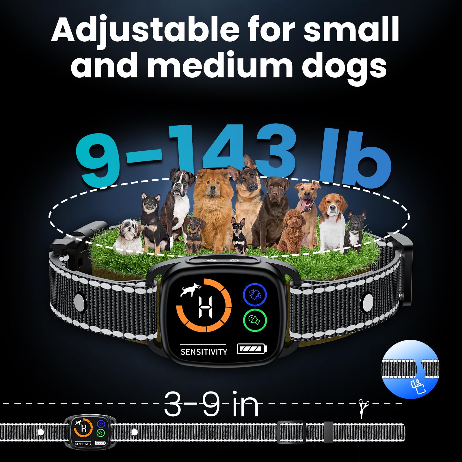 PatteSage ajuste de 68 cm para perros pequeños a grandes.