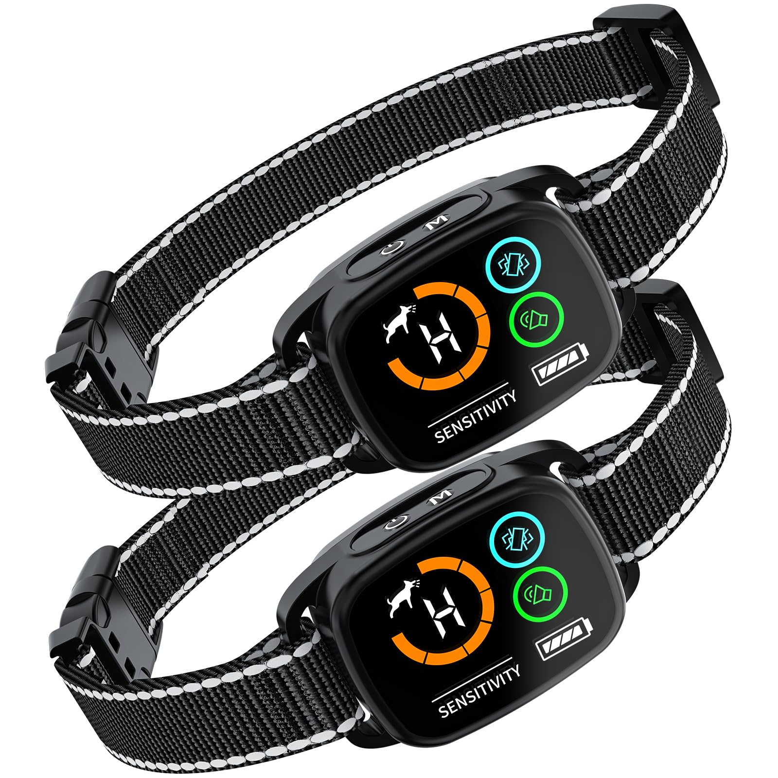 PatteSage collar anti-ladridos para perros, juego de dos, entrenamiento suave y seguro.