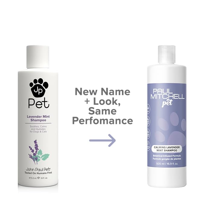 Paul Mitchell Pet champú lavanda-menta en uso para piel sensible