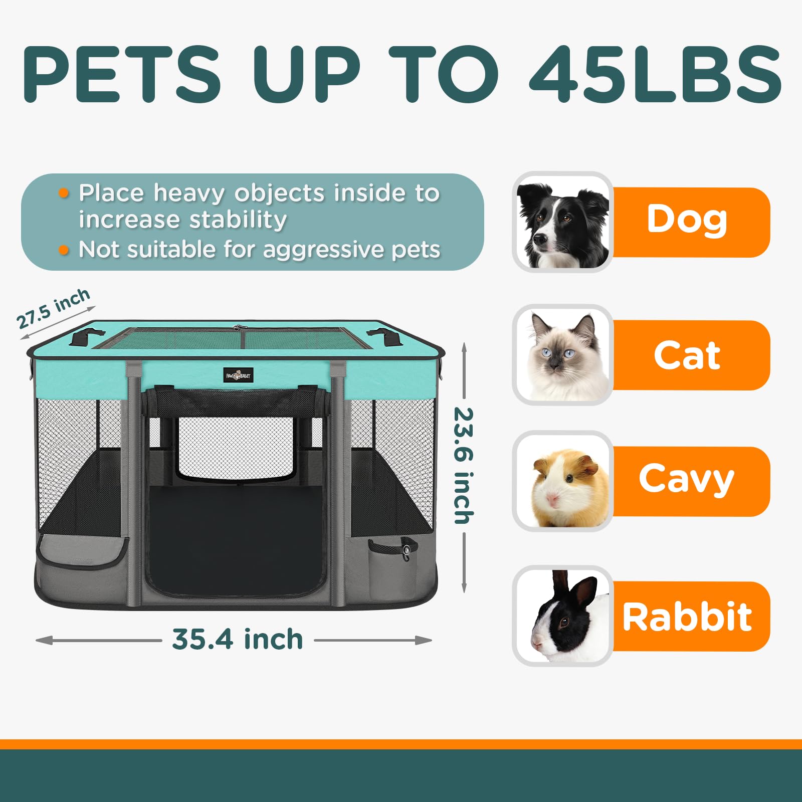 Bolsillo lateral Paw Ballet para guardar accesorios de mascota.