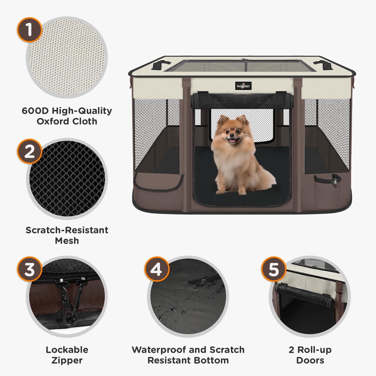PAW BALLET cobertura sombra retratil, ofrece sombra y ventilación para exterior