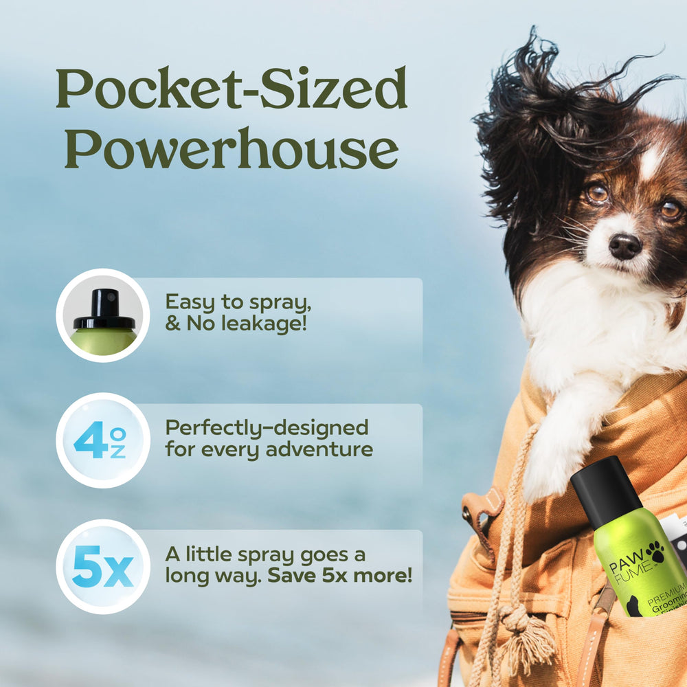 PAWFUME extractos botánicos para perro, mezcla suave para cuidado diario.