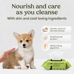 Paw Fume: toallitas gruesas para pelaje y patas, limpieza fiable.
