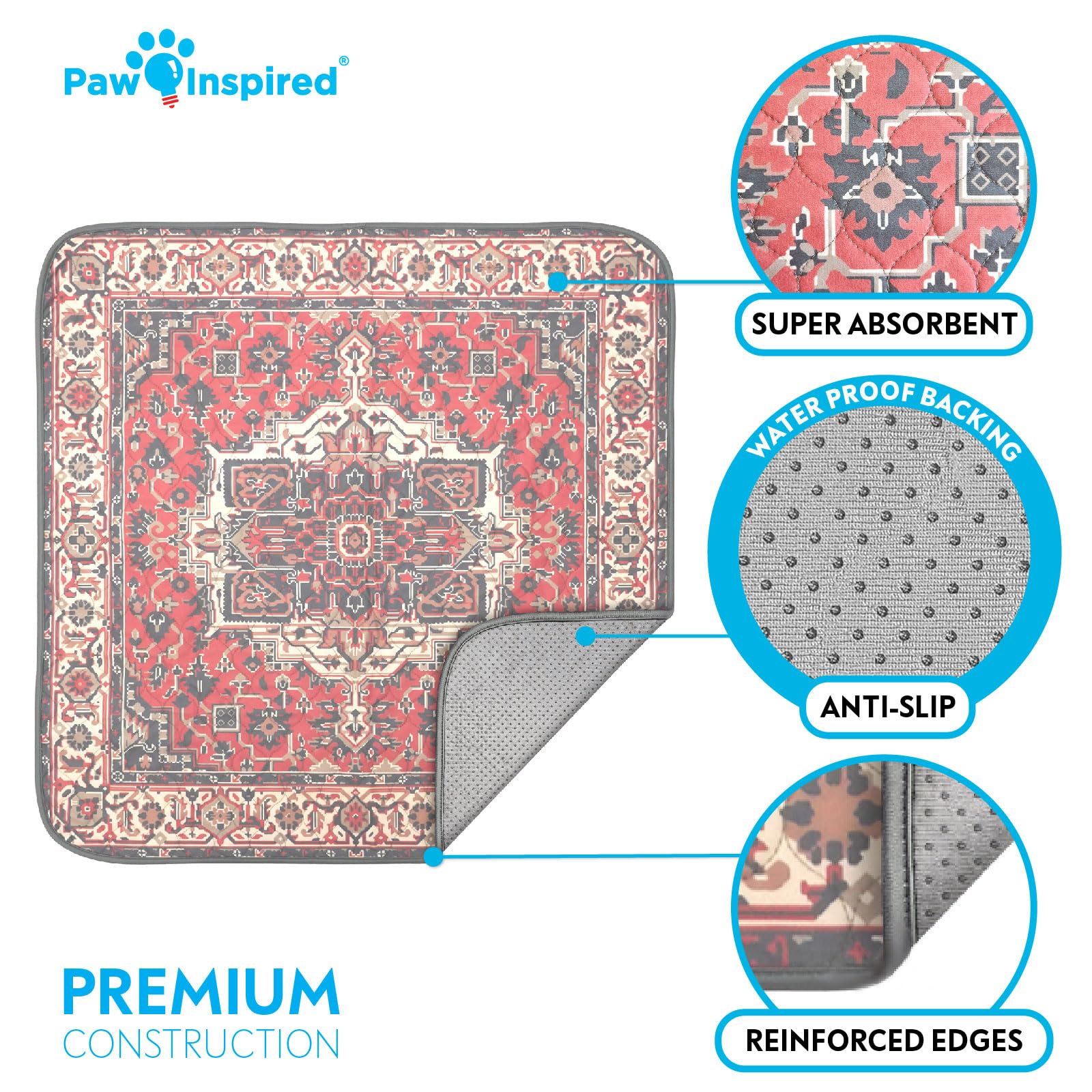 Paw Inspired: uso multiusos para entrenamiento, guardería y muebles, con lavado fácil