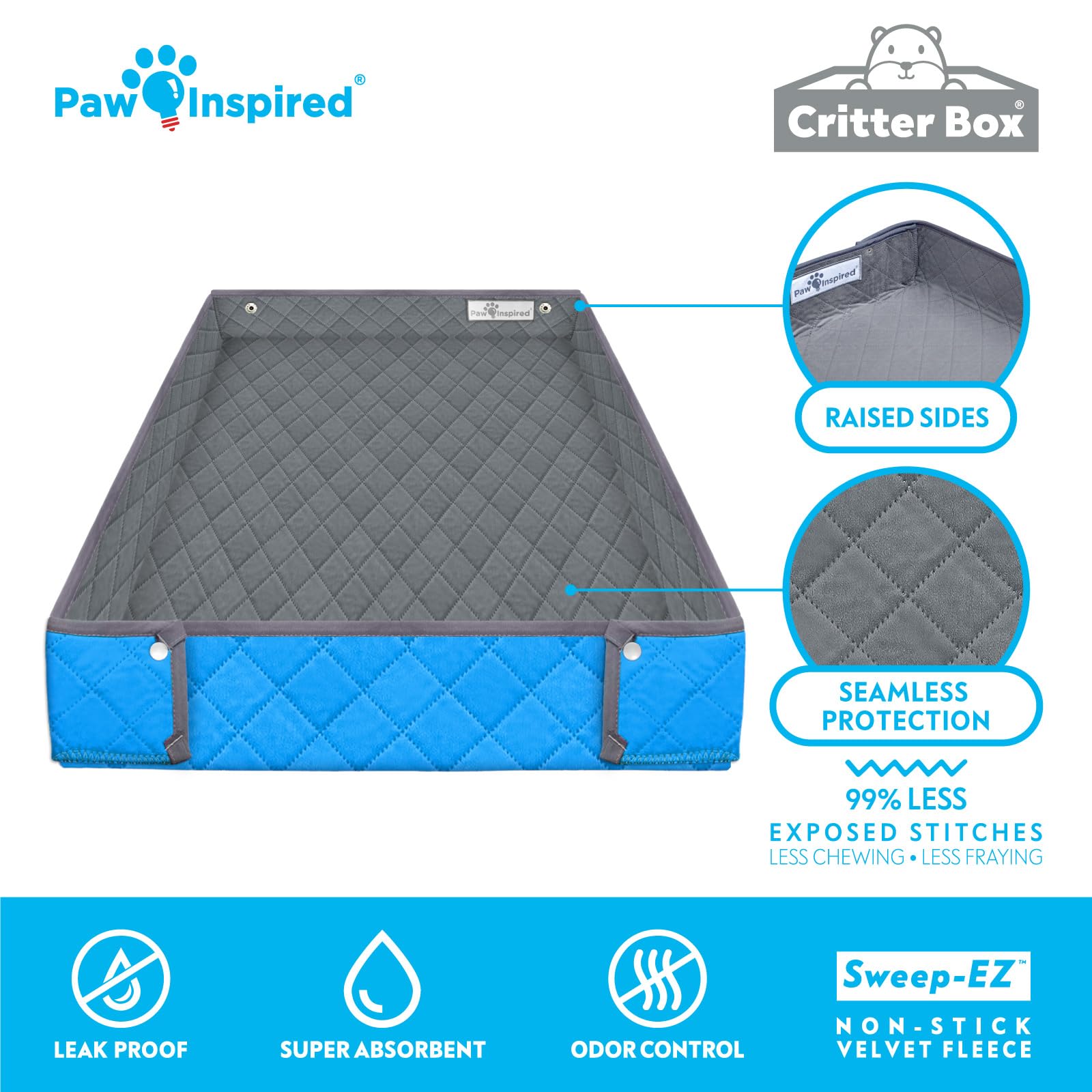 Paw Inspired Critter Box Liner diseno seguro y comodo para roedores.