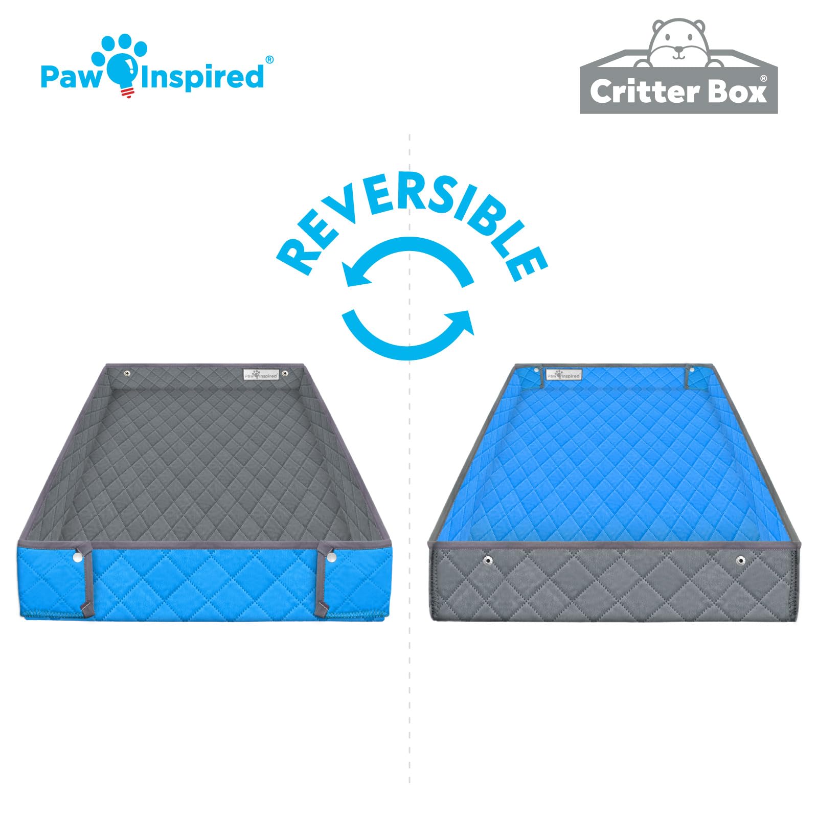 Paw Inspired Critter Box Liner lavable a máquina para una limpieza rápida.