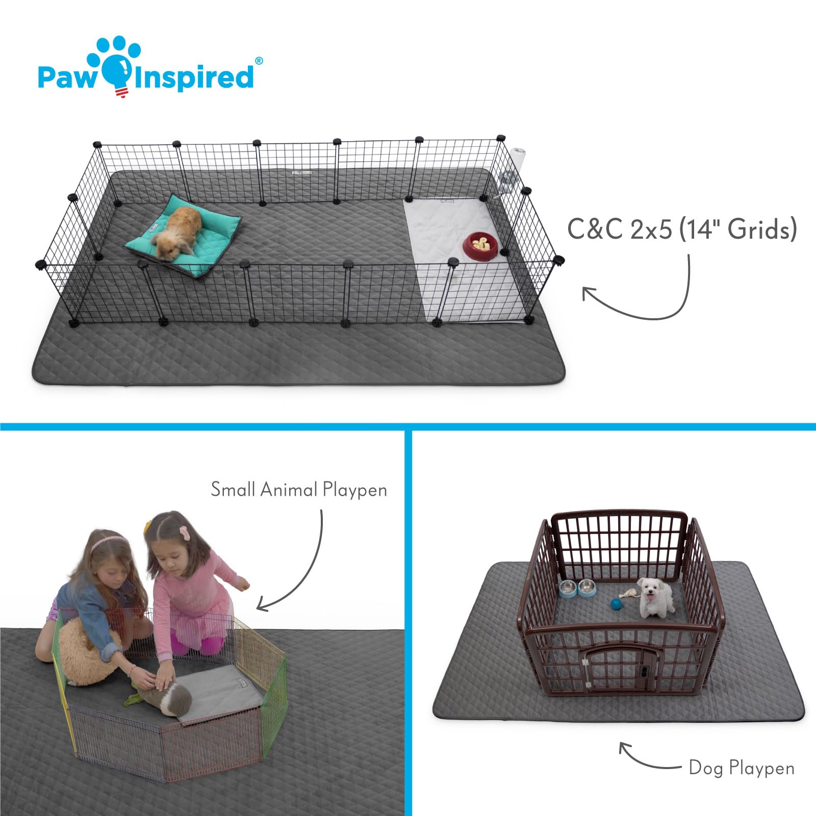 Paw Inspired fleece Sweep-EZ antiadherente facilita limpieza de pelos y suciedad