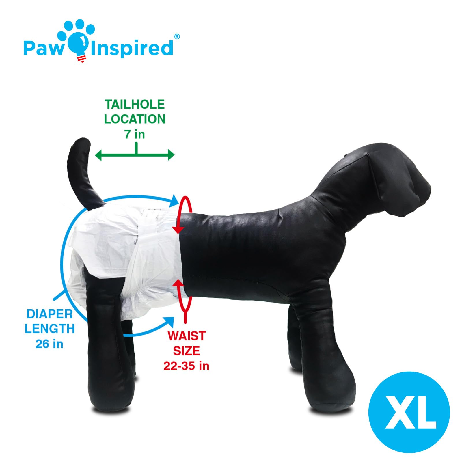 Paw Inspired pañales útiles para entrenamiento e higiene diaria de tu mascota.