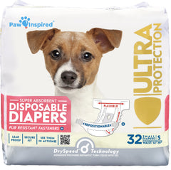 Paw Inspired: Pañales desechables para perros, empaque visible y protección ultrarrápida.