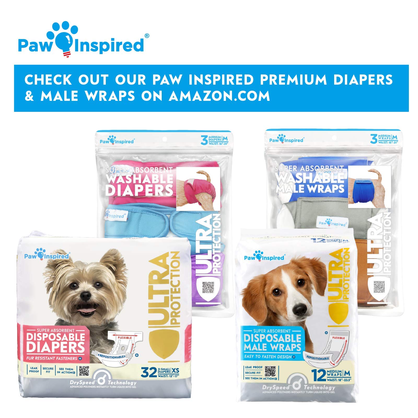 Paw Inspired tirantes para perro de color azul