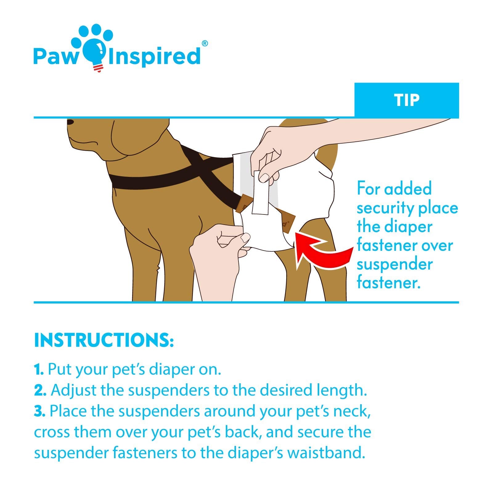 Paw Inspired tirantes para perro uso en bulldog francés y otras razas