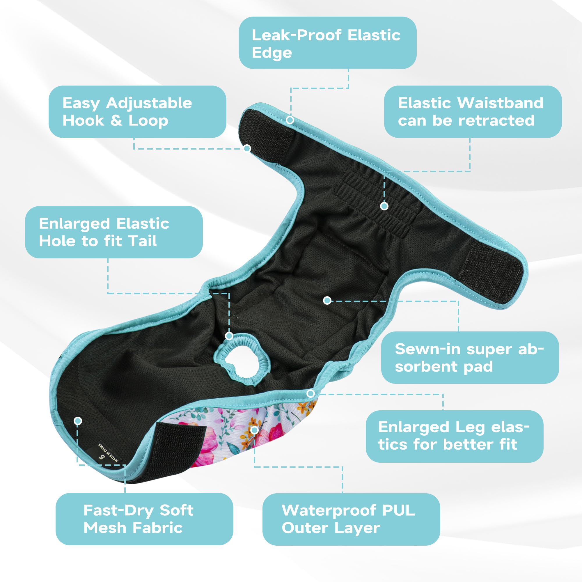 Paw Legend diseño a prueba de fugas: capa externa impermeable para mantener la ropa seca.