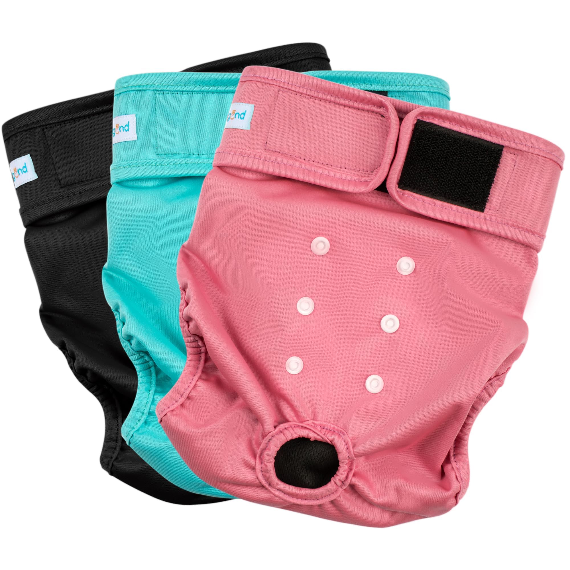 Paw Legend pañales caninos paquete 3 para uso diario, reutilizables y ajustables.