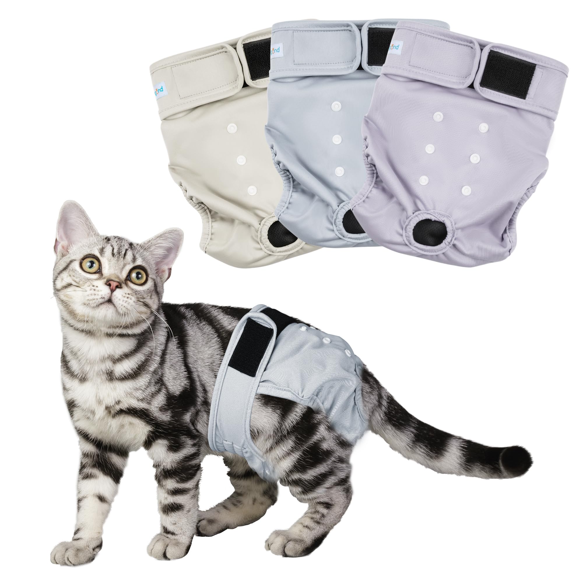 Paw Legend pañales para gatos con ajuste de cintura para evitar fugas