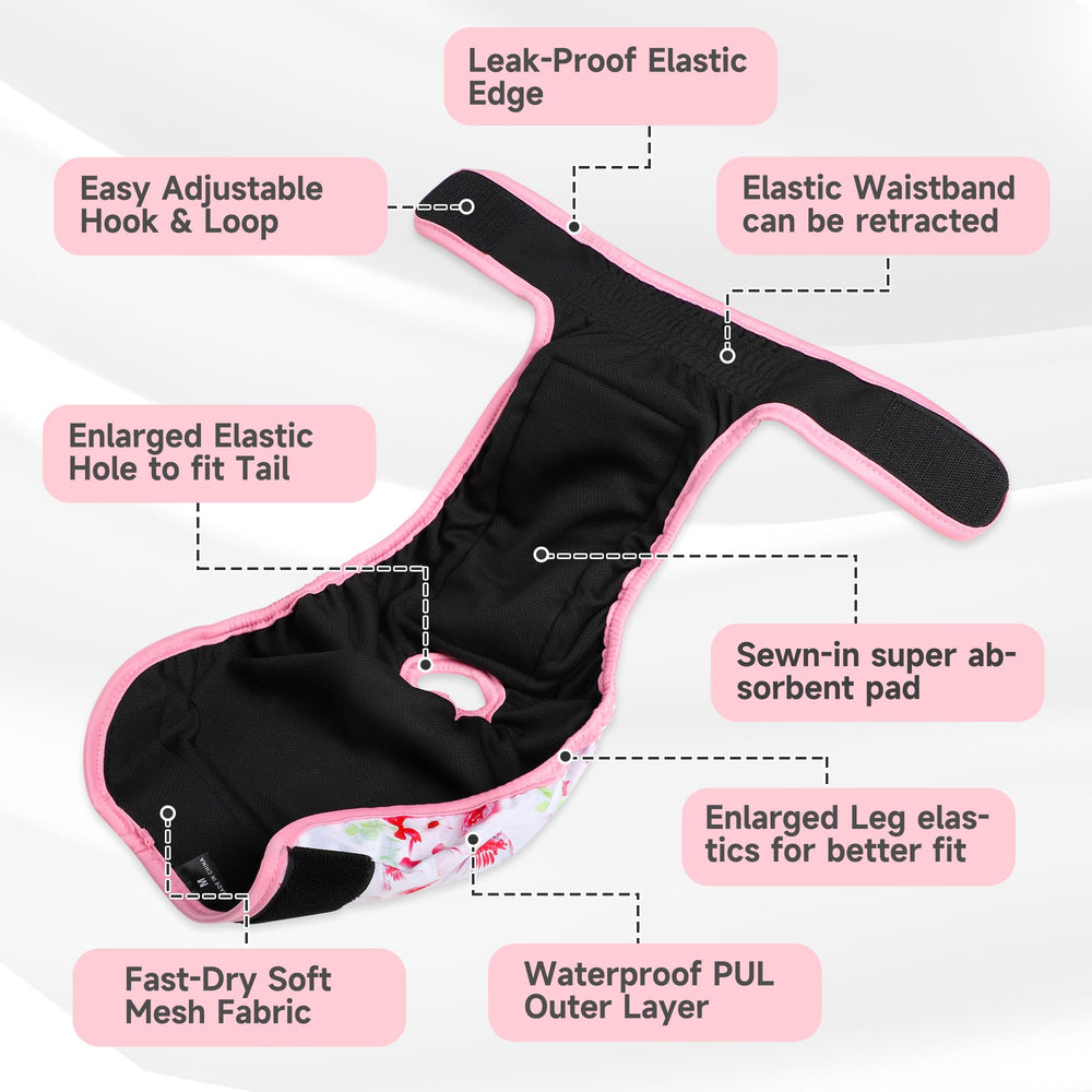 Paw Legend pañales impermeables con exterior para evitar filtraciones en celo.