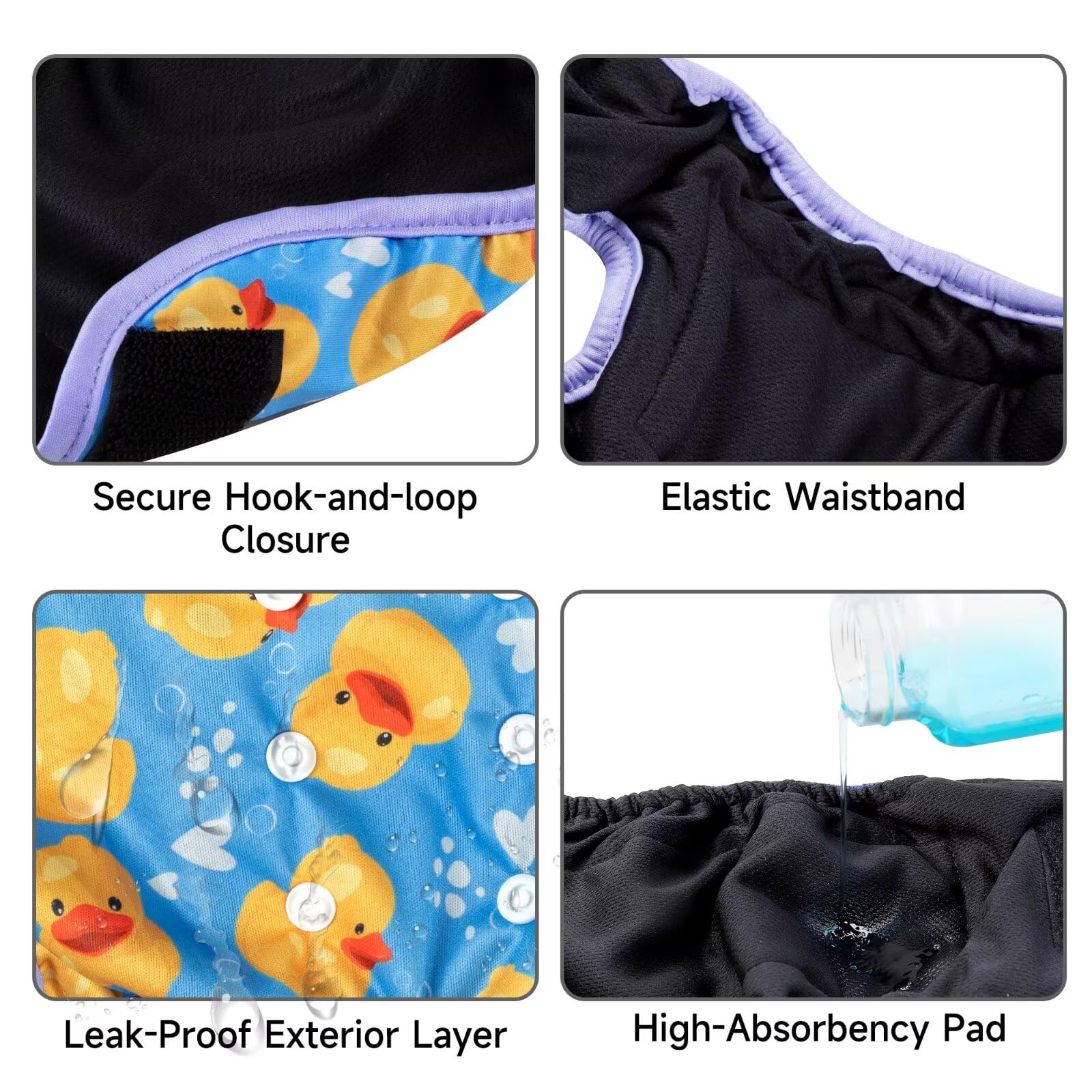Paw Legend panales para perras en calor: capa exterior impermeable previene fugas