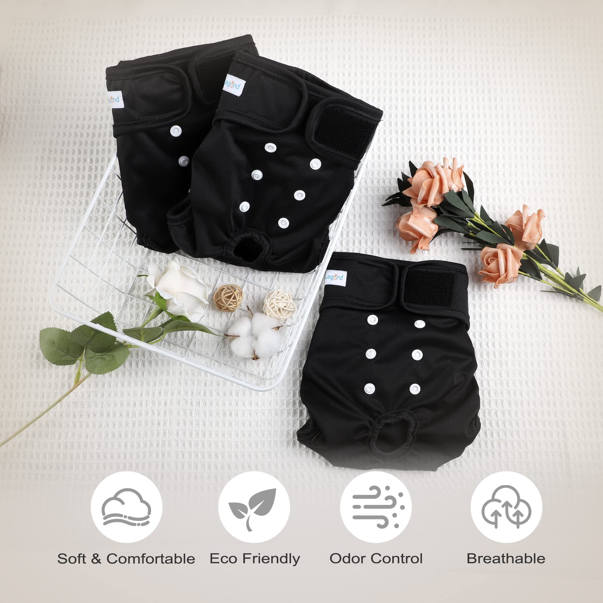 Paw Legend panales lavables para perra femenina, fácil lavado y mantenimiento.