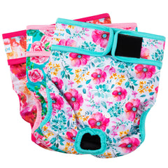 Paw Legend pañales para perro femenino grande, vista frontal, ajuste cómodo para calor
