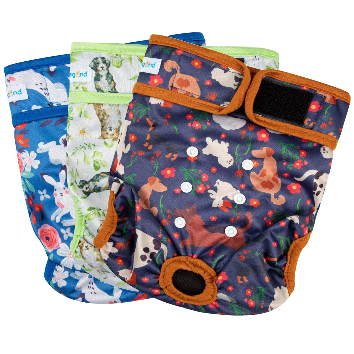 Paw Legend: pañales para perros femeninos, pack de 3, comodidad para celo y entrenamiento.