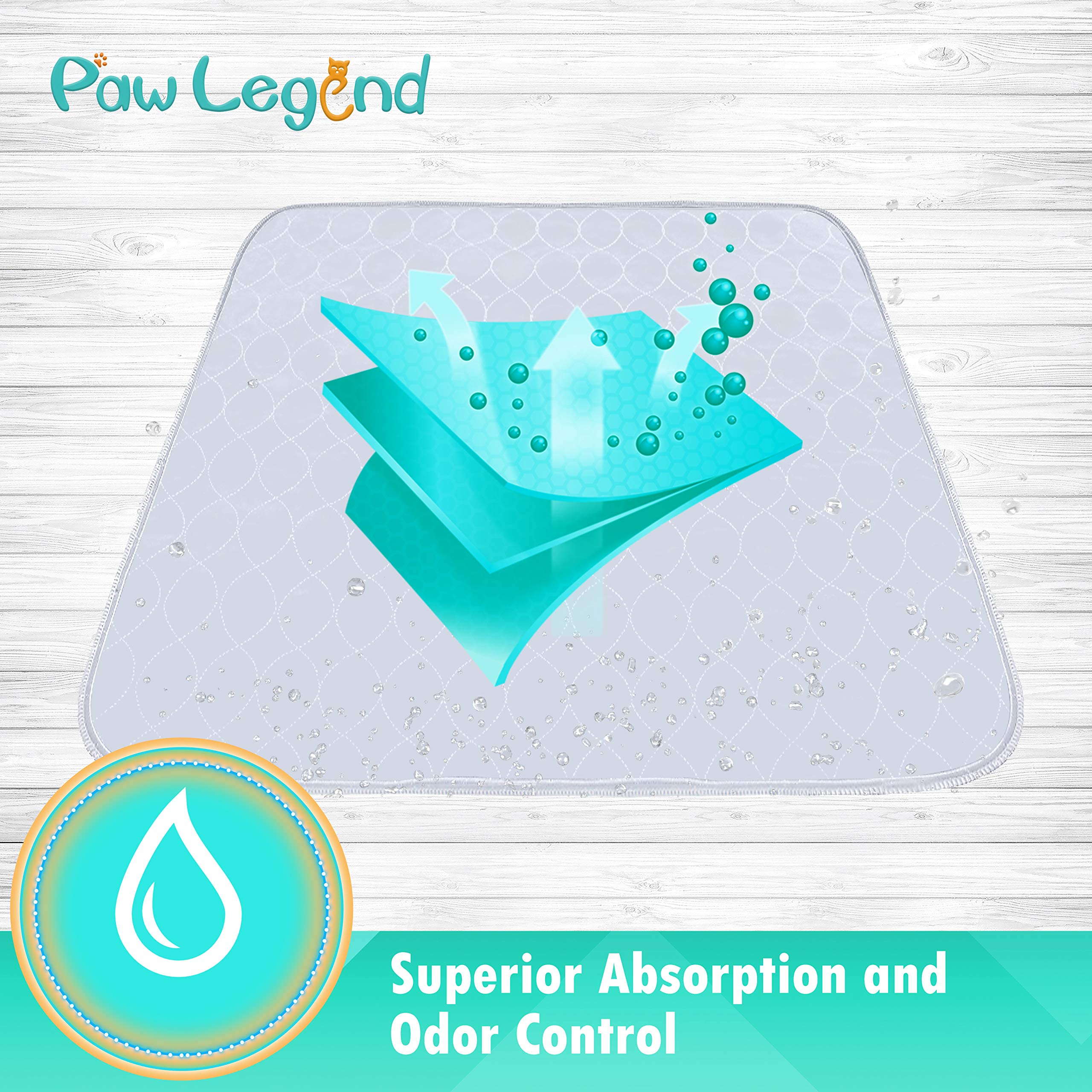Paw Legend tapete de entrenamiento para perros, absorbente y portátil para viajes.
