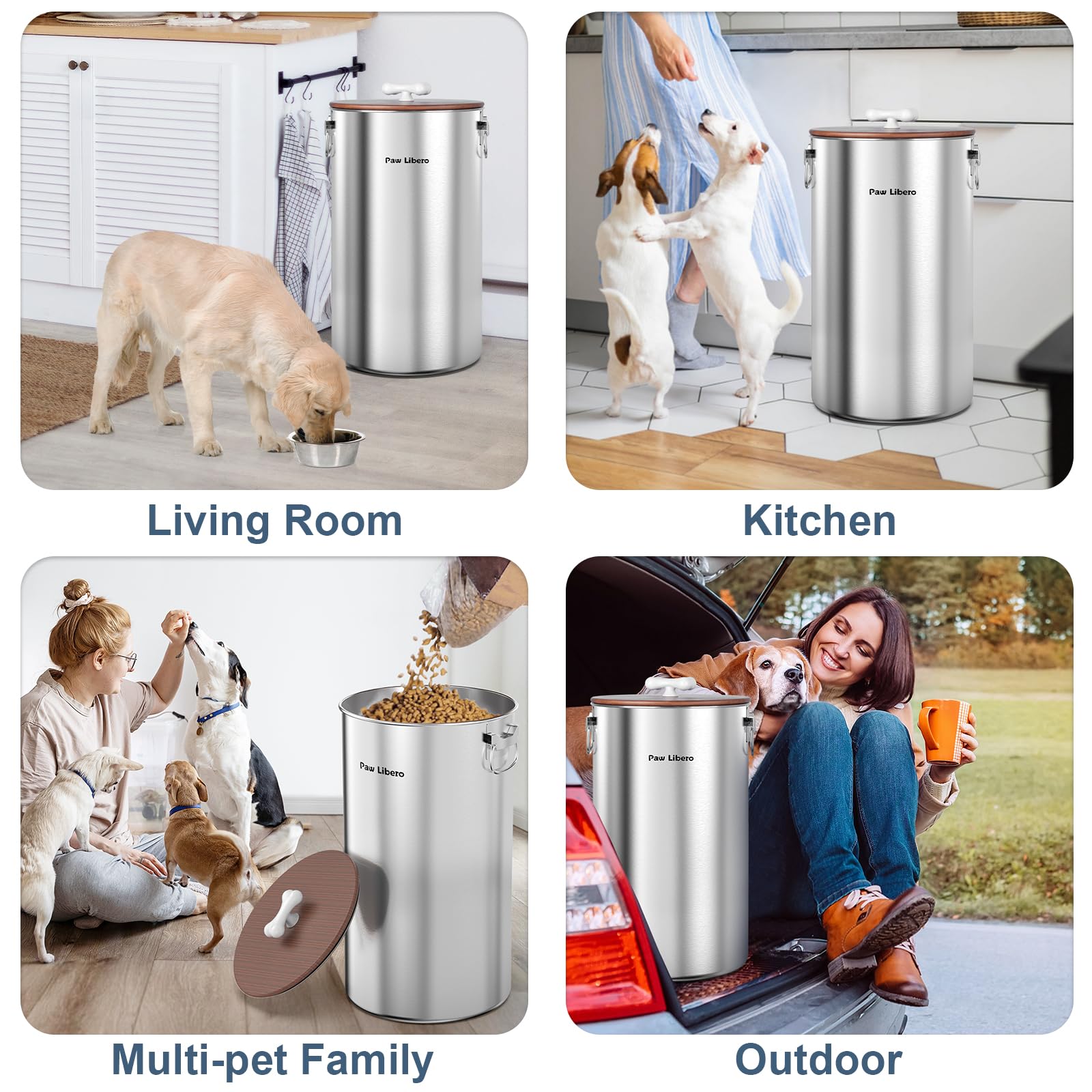 Gran capacidad para perros y gatos, reduce recargas de comida.