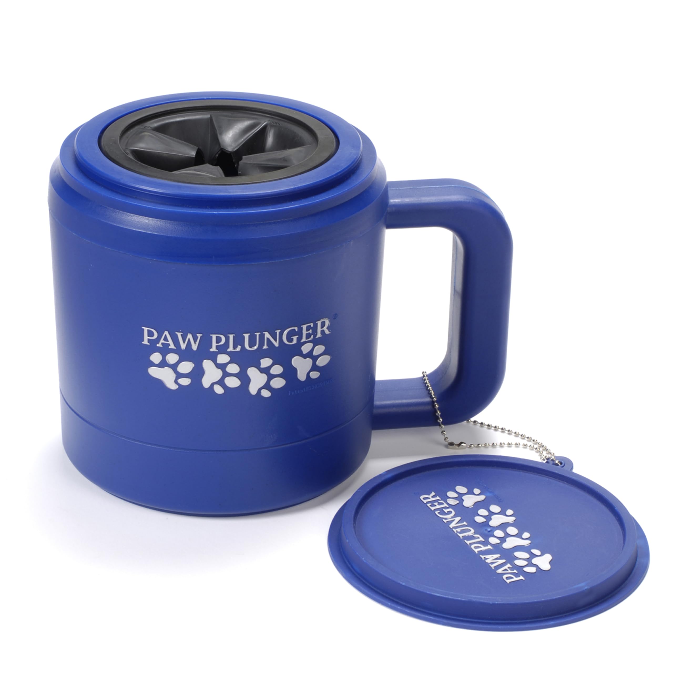 Paw Plunger con cepillos suaves limpia las patas de perros con suavidad.
