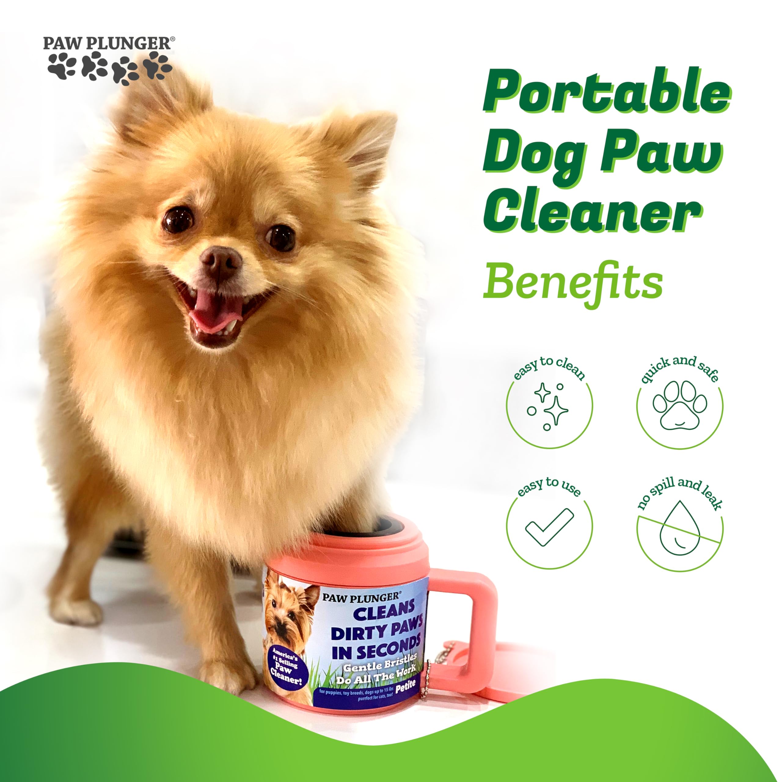 Paw Plunger cepillos de nylon suaves eliminando barro y suciedad de las patas