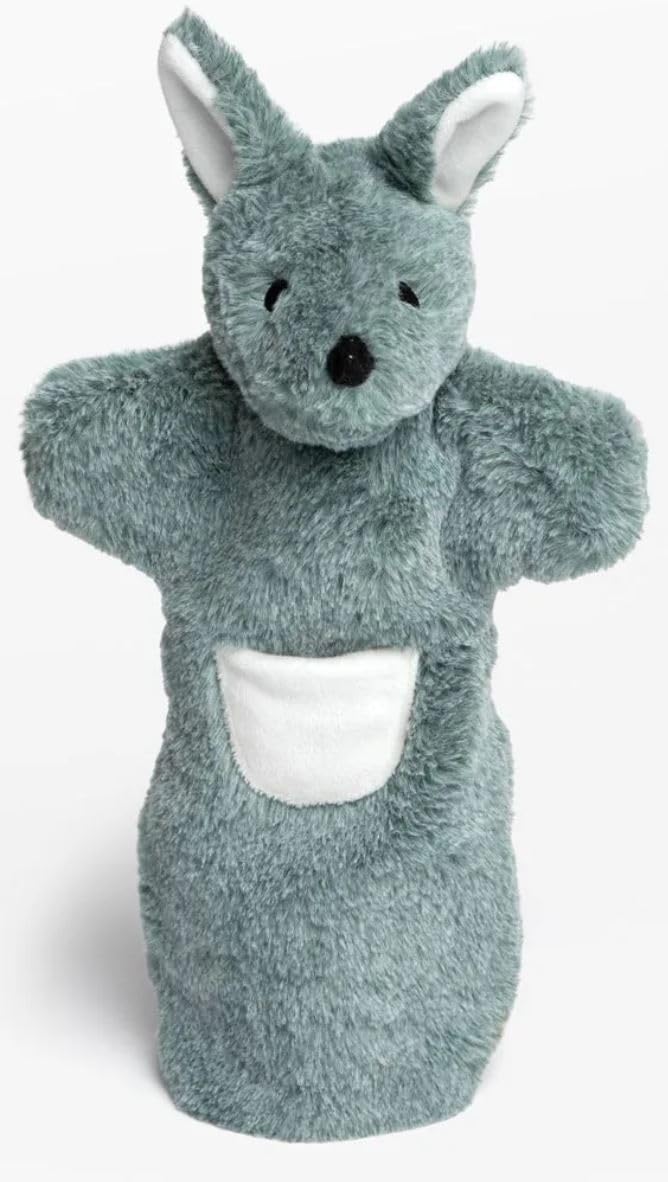 Paw Puppets canguro peluche con bolsillo de premios para recompensa.