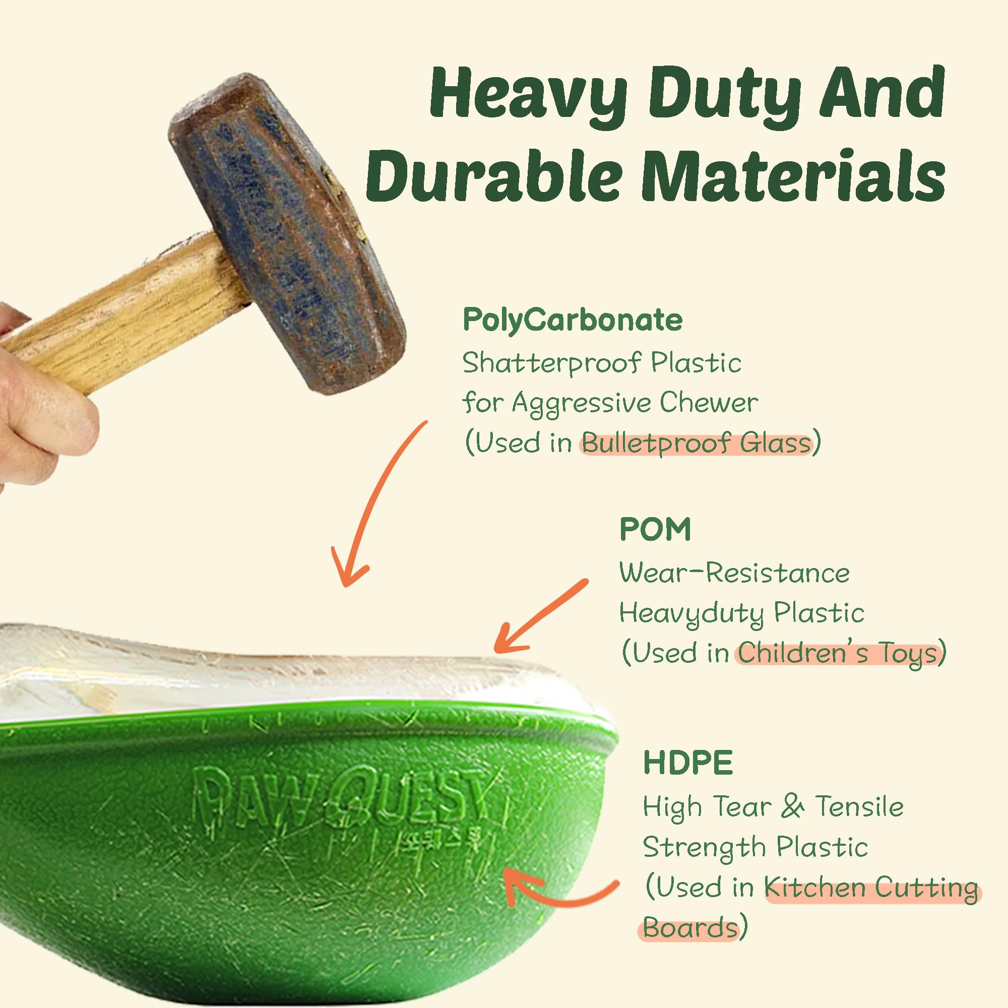 PAW QUEST material-resistente: juguete duradero para perros activos
