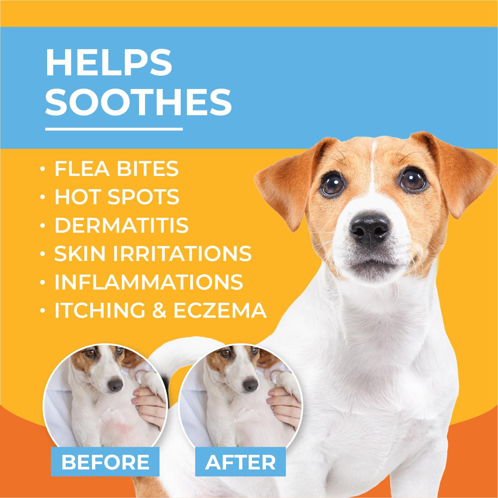 Paw Science aloe vera suaviza la piel irritada.