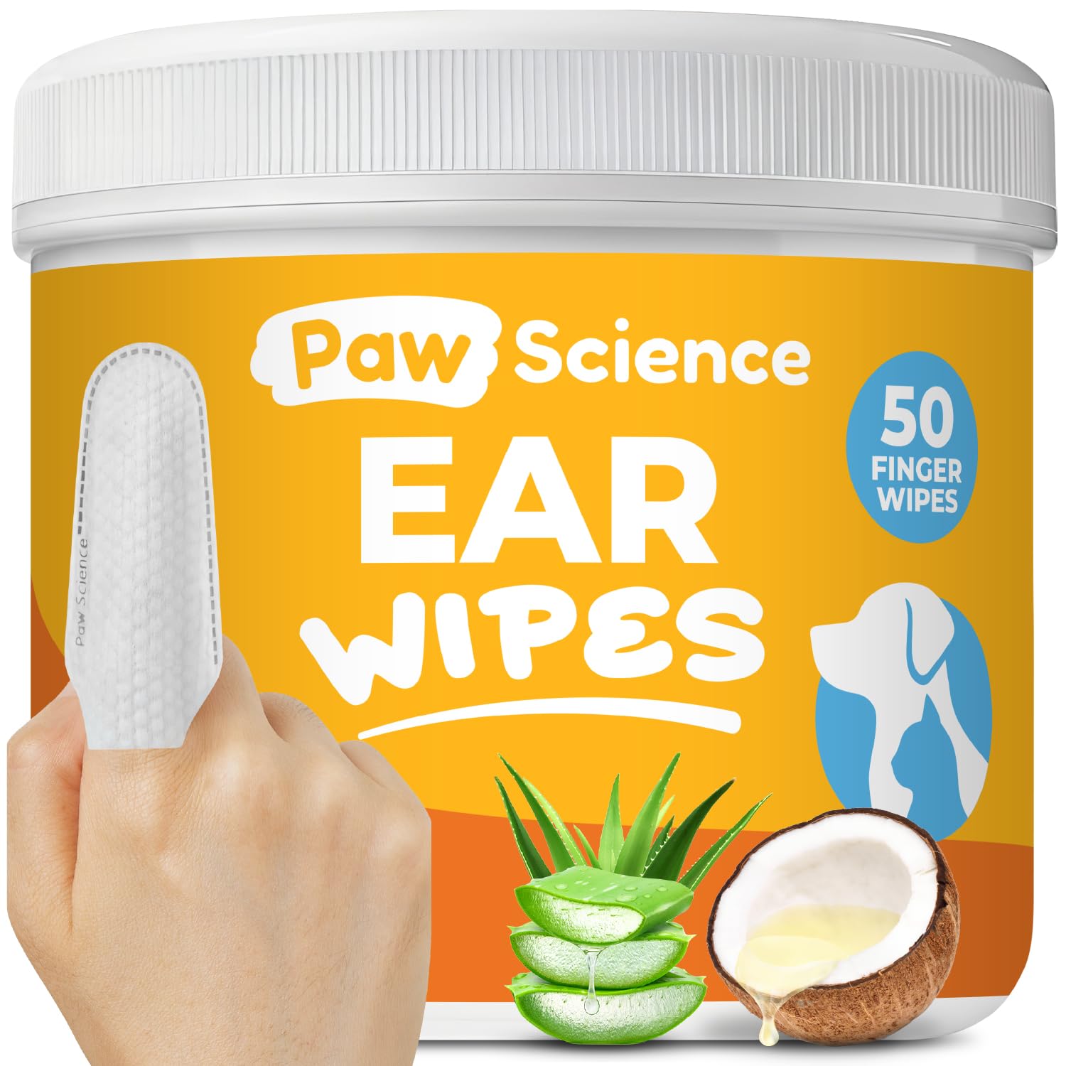 Paw Science: toallitas para oídos, limpieza suave y fresca para perros y gatos.