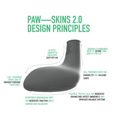Paw—Skins botas perro, agarre en suelos de madera.