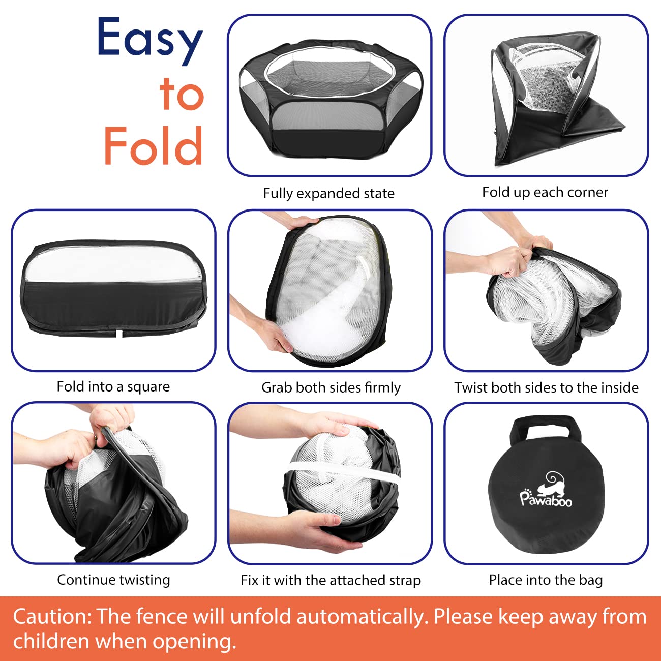 Pawaboo corral con base impermeable que protege el suelo