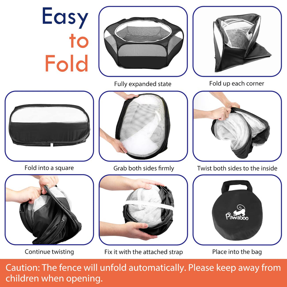 Pawaboo corral con base impermeable que protege el suelo