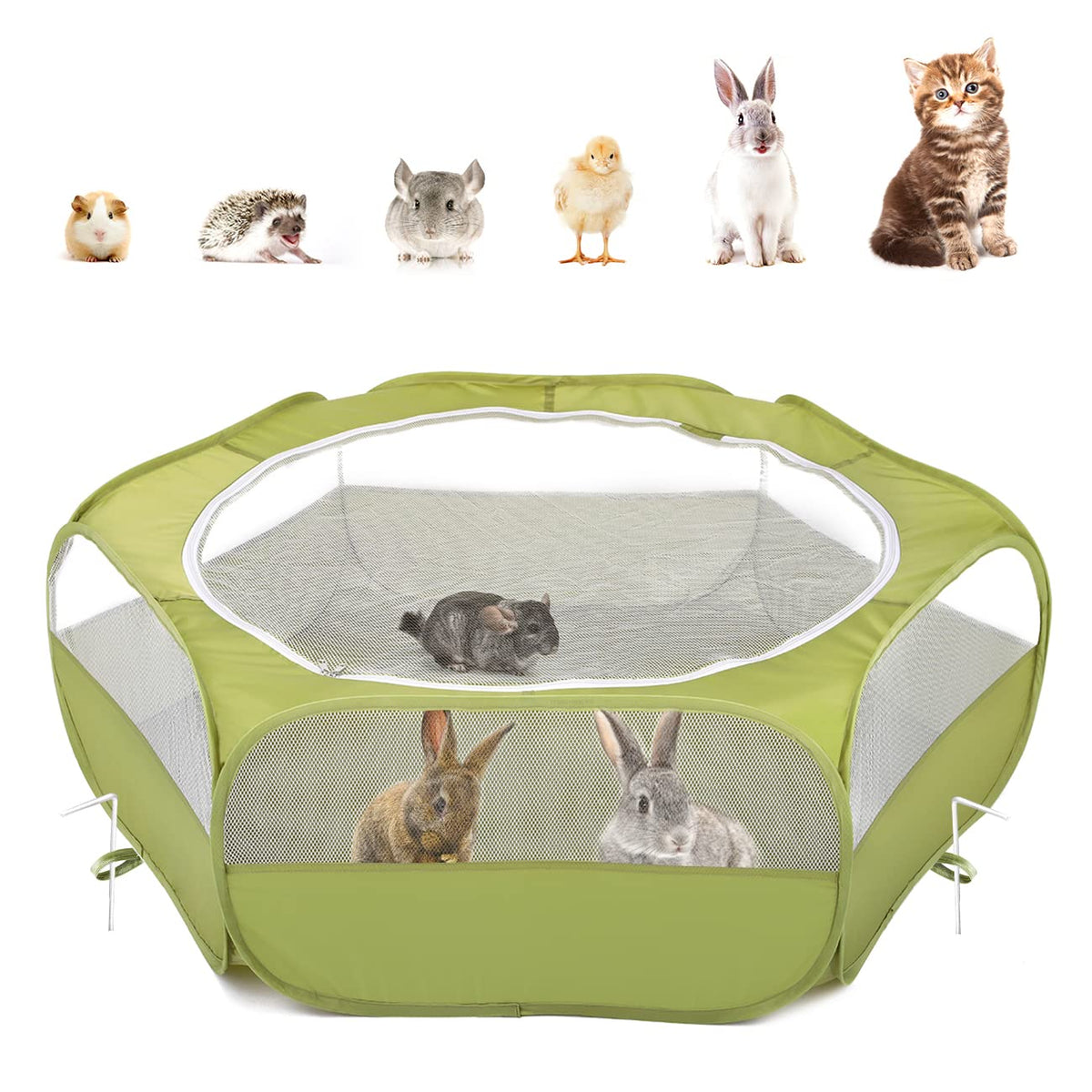 Pawaboo corral para mascotas impermeable, ideal para exterior y descanso seguro.